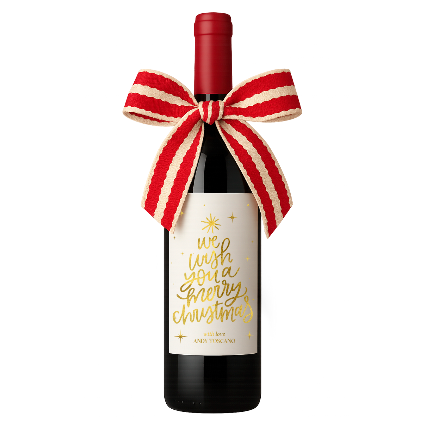 Etiqueta para botella de vino personalizada