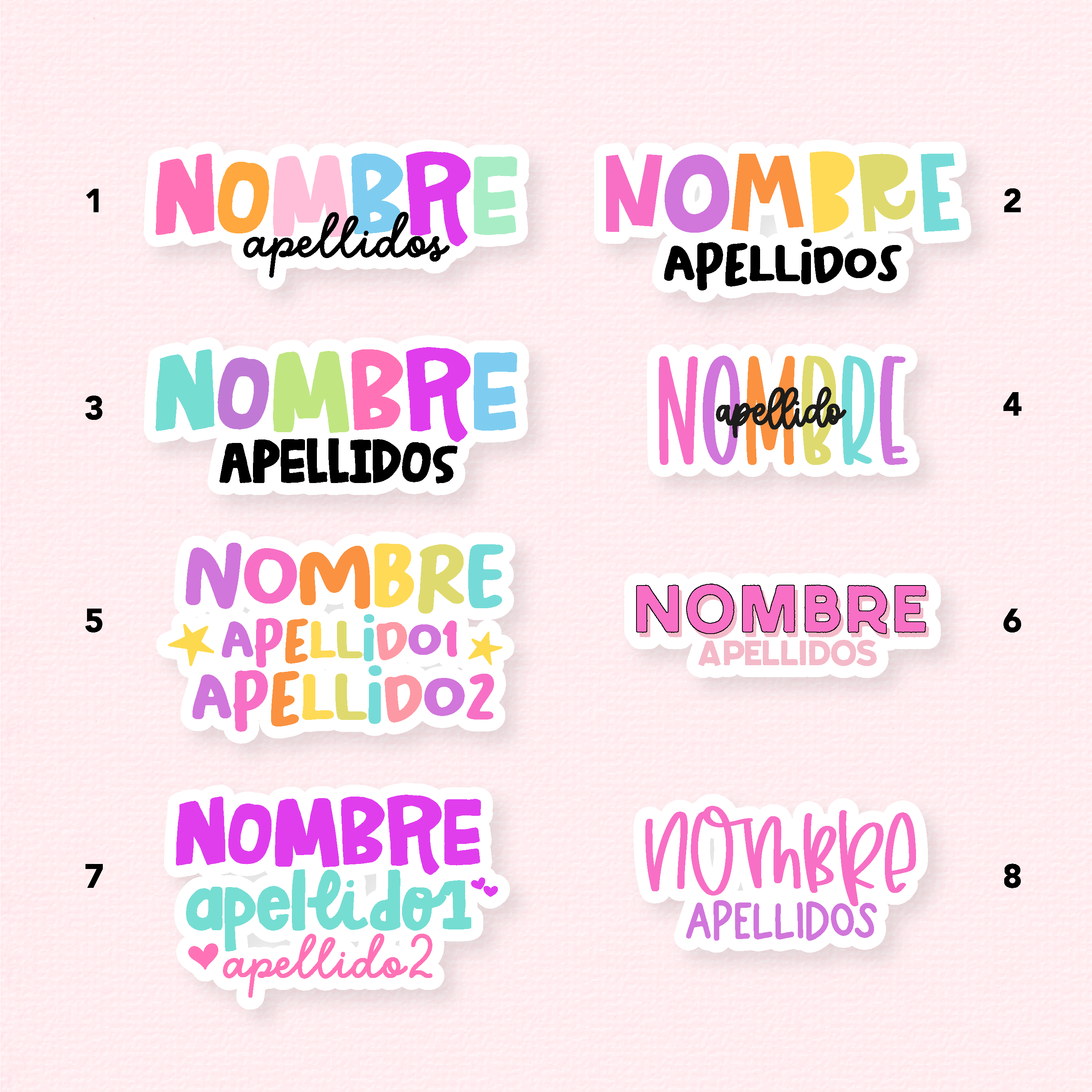 Stickers Offset Nombre